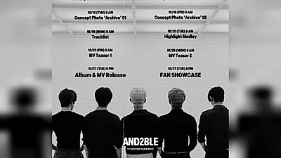 AND2BLE regresa el día 27 con su segundo mini álbum... su álbum de debut registró 730,000 copias en su primera semana