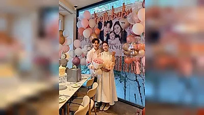 Lee Da-hae comparte su fiesta prenatal con Seven; esperan una hija en noviembre